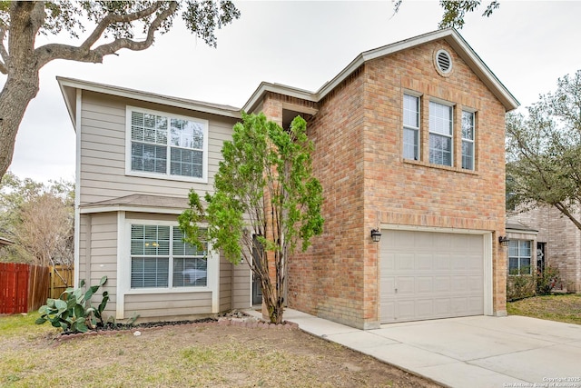 view of front property featuring a garage