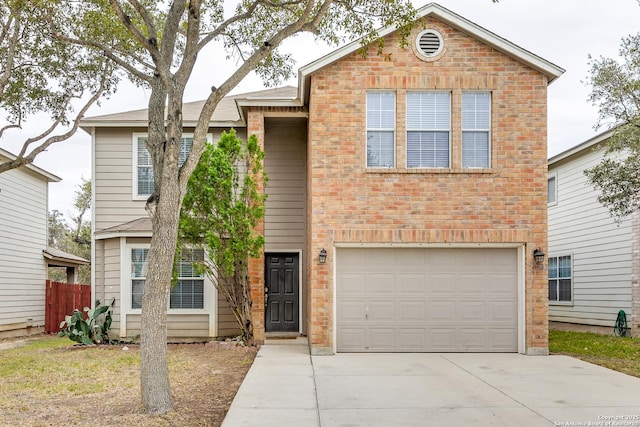 front of property featuring a garage