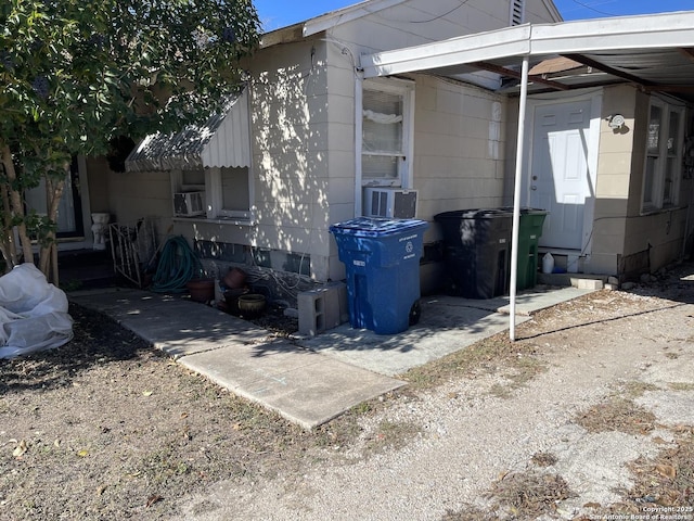 view of home's exterior featuring cooling unit