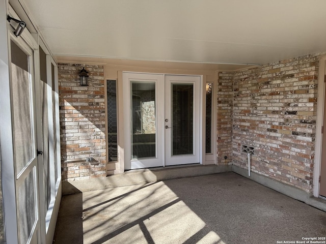 entrance to property with french doors