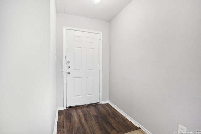 doorway to outside featuring dark hardwood / wood-style flooring