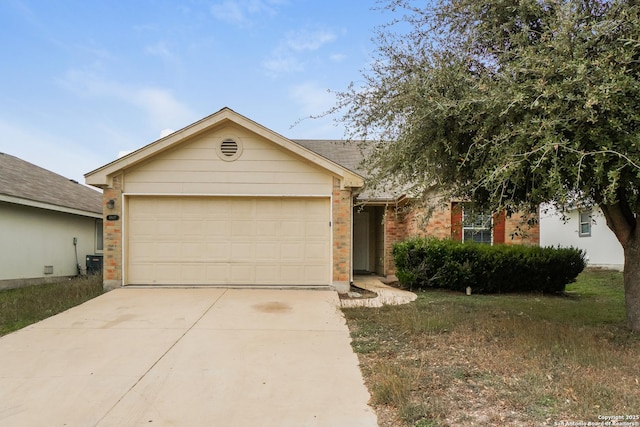 4807 Orchid Star, San Antonio, TX 78218 - ranch-style home with a garage and central AC unit