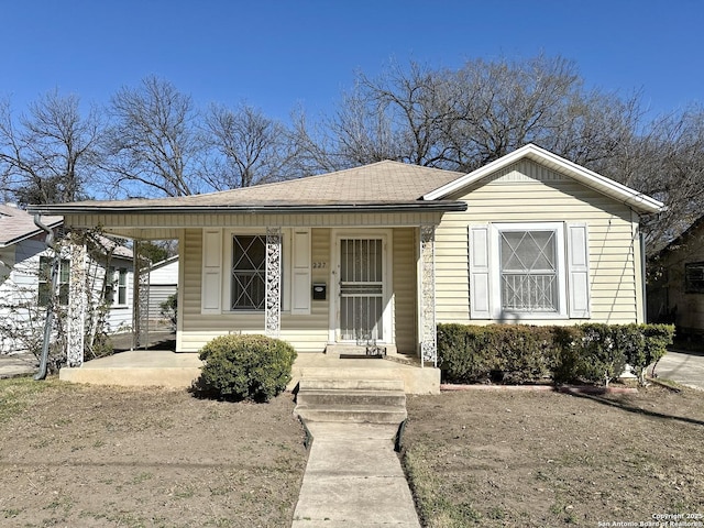 view of bungalow-style house