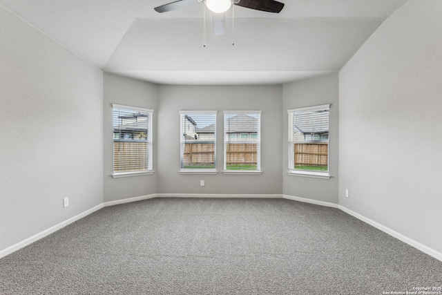 11559 Cottage Pt, San Antonio, TX 78254 - carpeted empty room featuring ceiling fan and vaulted ceiling