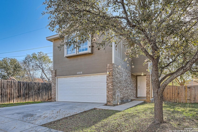 view of front facade with a garage