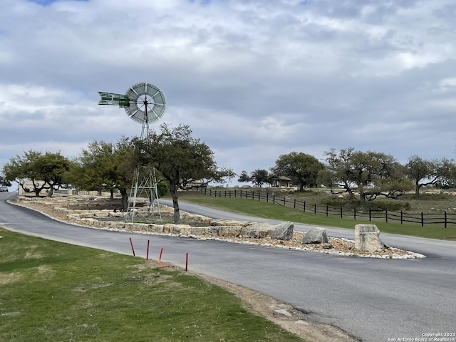 view of street featuring a rural view