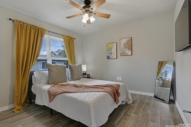 652 Canyon Bnd, Canyon Lake, TX 78133 - bedroom featuring ceiling fan