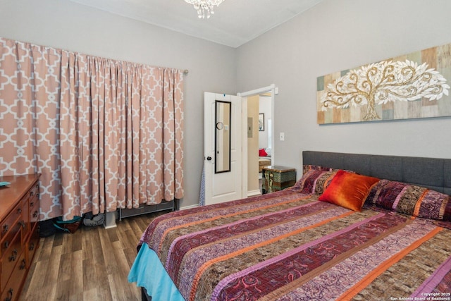 bedroom featuring hardwood / wood-style flooring