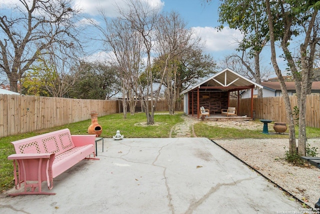 view of patio with a gazebo