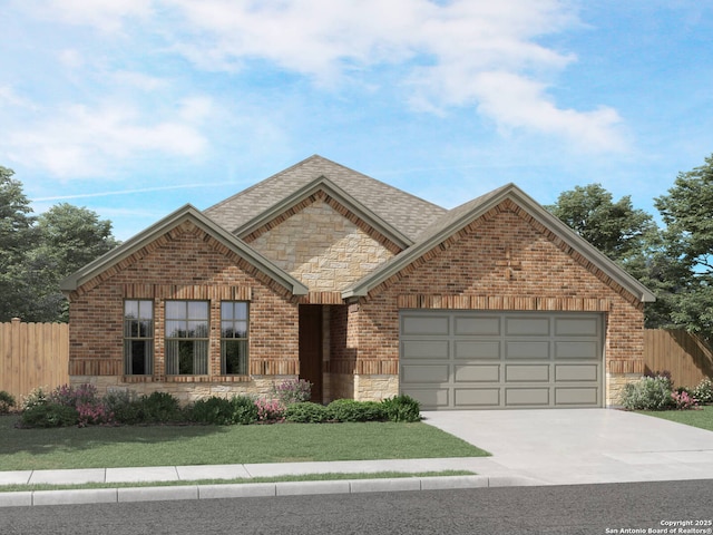 view of front facade with a garage