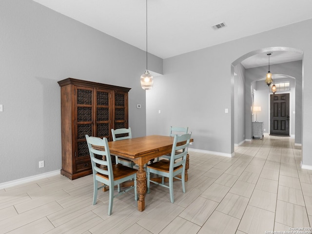 view of dining area