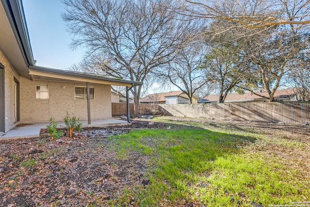 view of yard featuring a patio