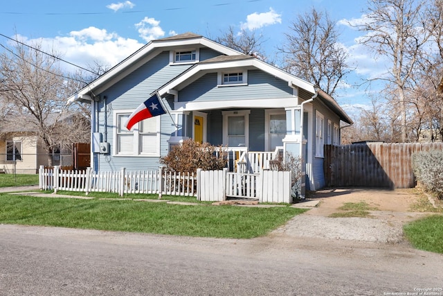 bungalow-style home featuring a porch