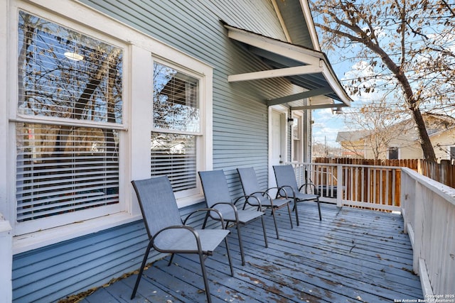 view of wooden terrace