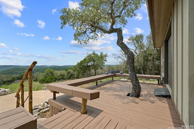 view of wooden terrace