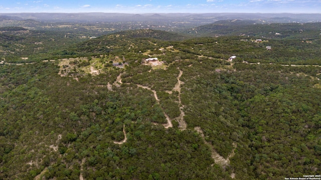 aerial view with a mountain view