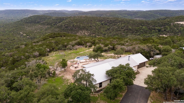 bird's eye view featuring a mountain view