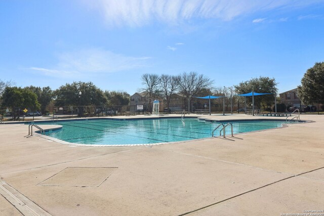 view of pool with a patio