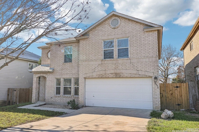 front of property featuring a garage