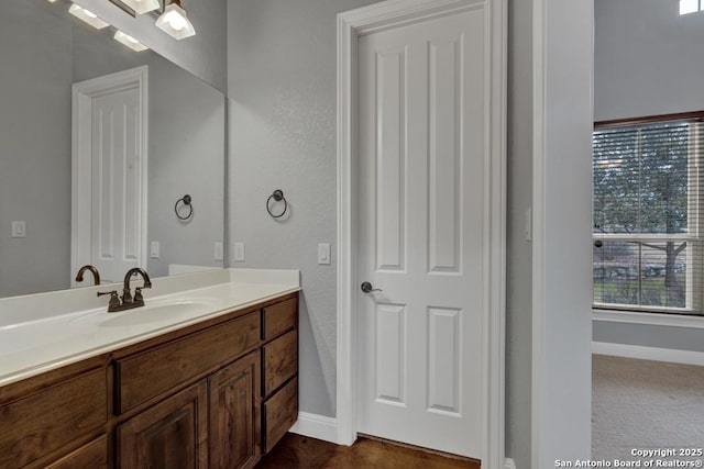 bathroom with vanity