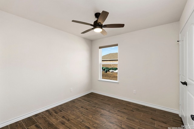 empty room with ceiling fan