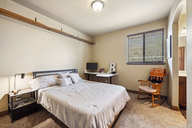 bedroom with carpet floors