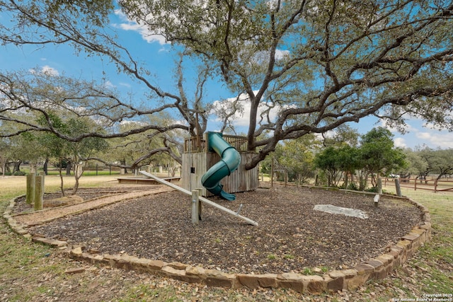 exterior space featuring a playground