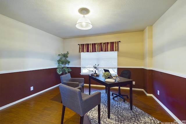 office featuring dark hardwood / wood-style floors