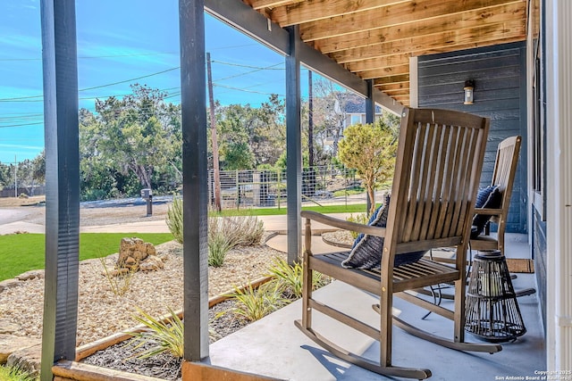 view of sunroom