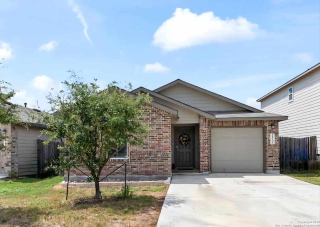 ranch-style home with a garage