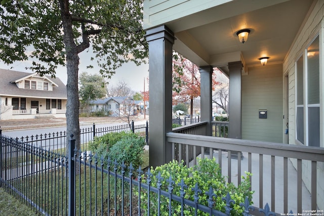 balcony with covered porch