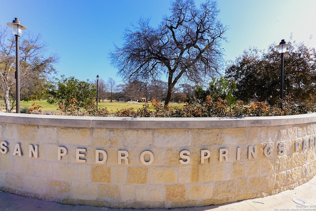 view of community sign