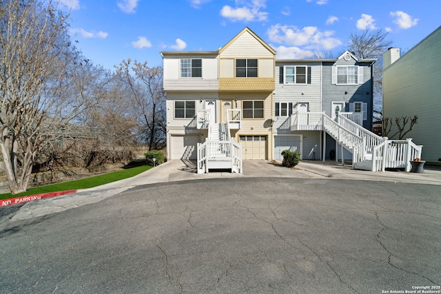 view of property with a garage