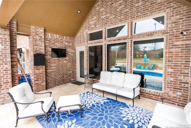 view of patio / terrace with an outdoor hangout area