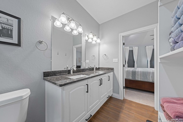 bathroom featuring toilet and vanity