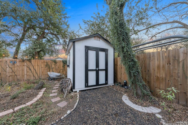 view of outbuilding