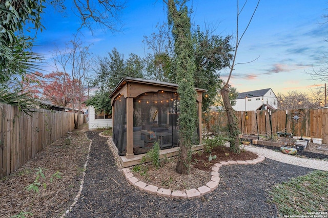 exterior space with a sunroom