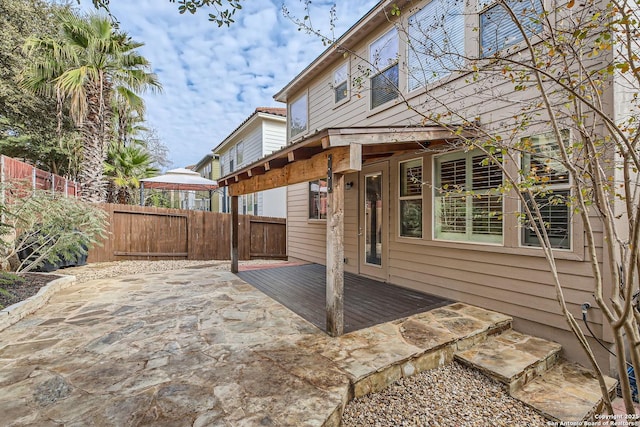 exterior space with a gazebo