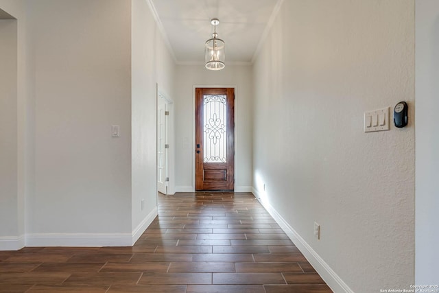 foyer entrance with crown molding