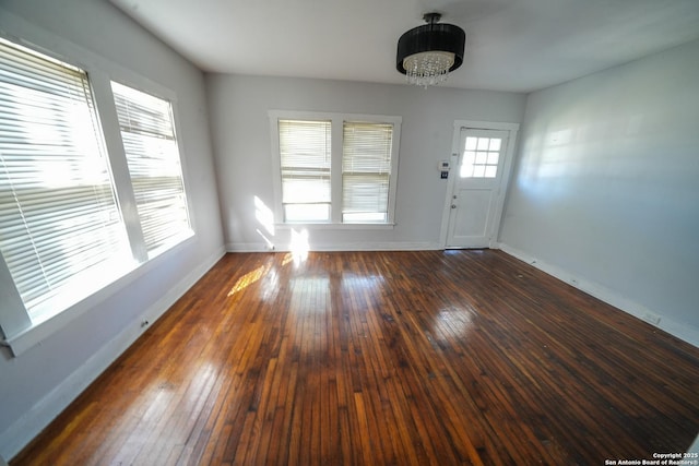 interior space featuring dark hardwood / wood-style floors