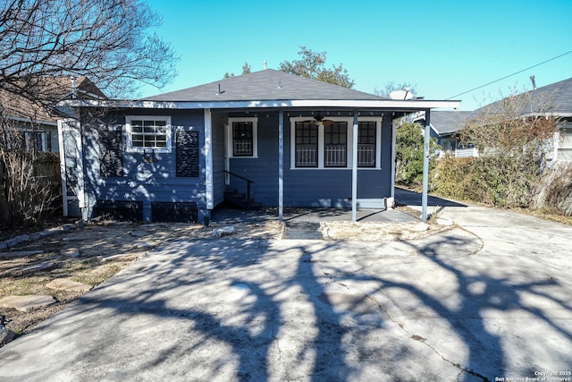 bungalow-style home with a porch