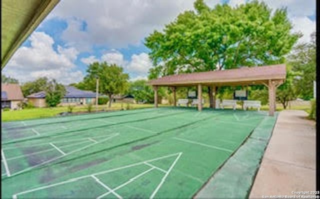 view of community with shuffleboard