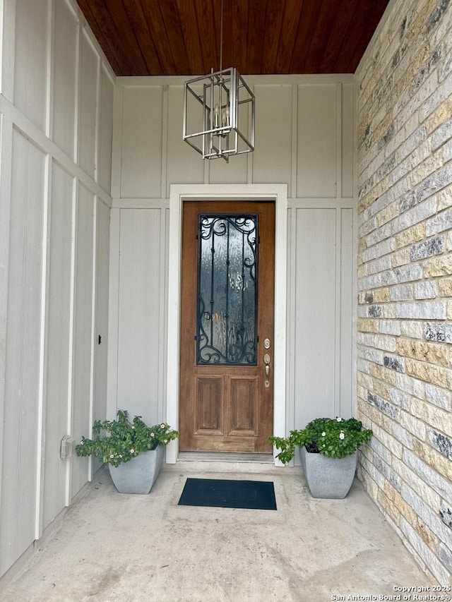 view of doorway to property