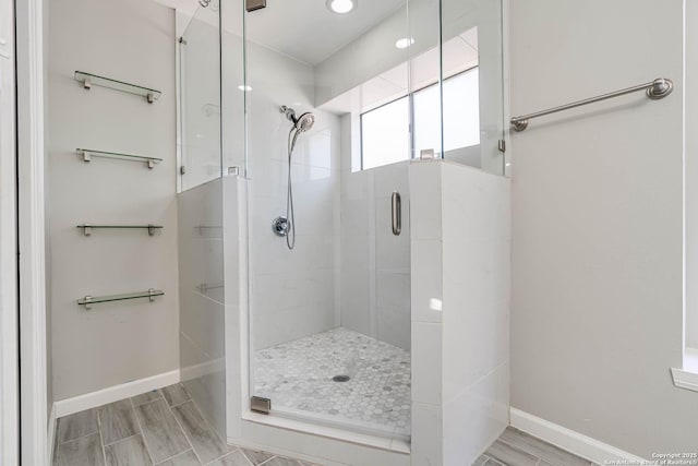 bathroom with walk in shower