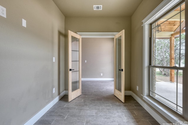 interior space with french doors