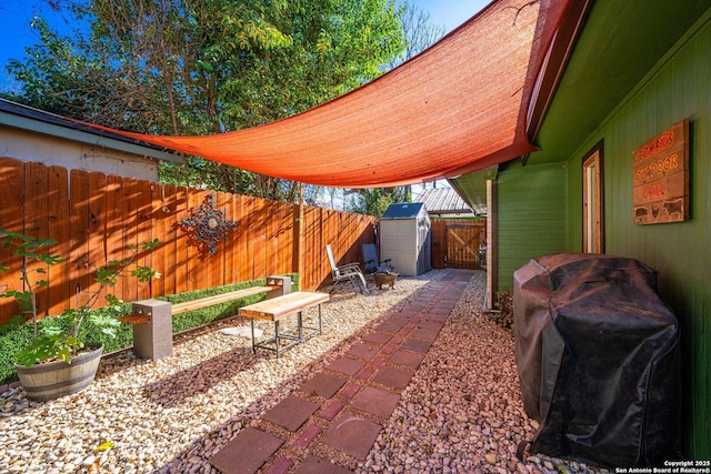 view of patio / terrace featuring grilling area