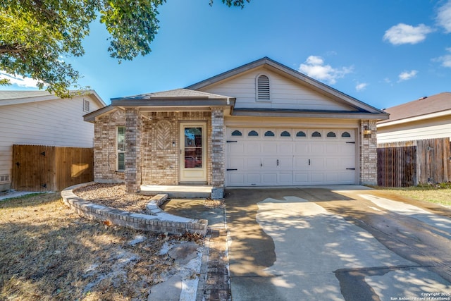 ranch-style house with a garage