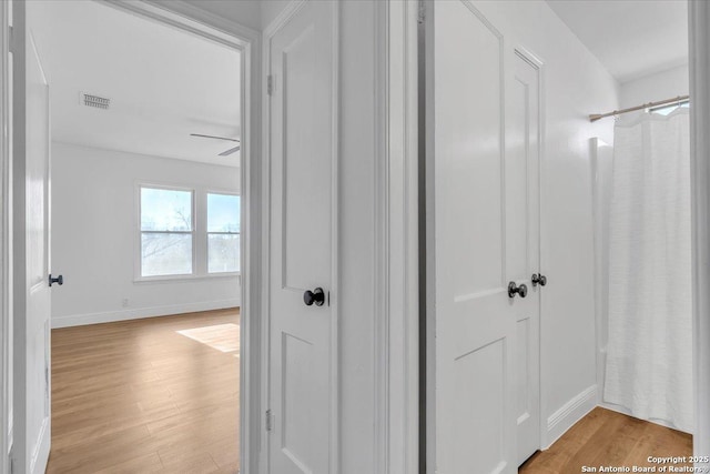 1641 Post Rd, New Braunfels, TX 78130 - hallway featuring light hardwood / wood-style flooring