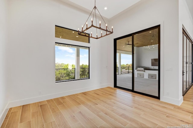 unfurnished room featuring light hardwood / wood-style flooring