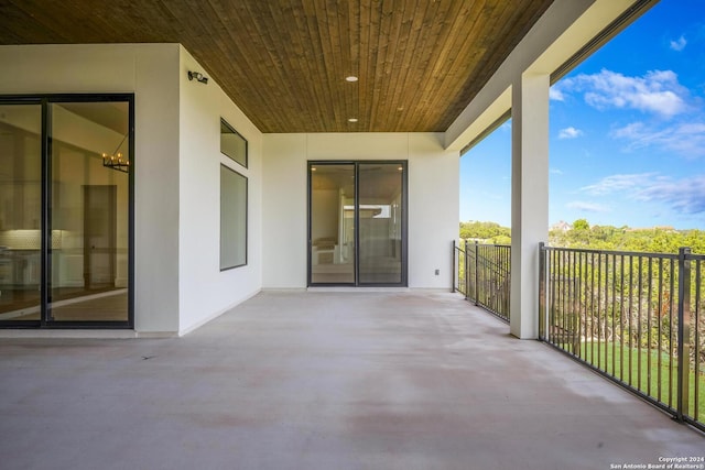 view of patio / terrace with a balcony